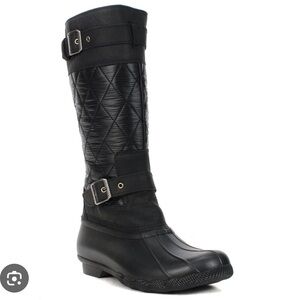Sperry Black Quilted Winter Boots